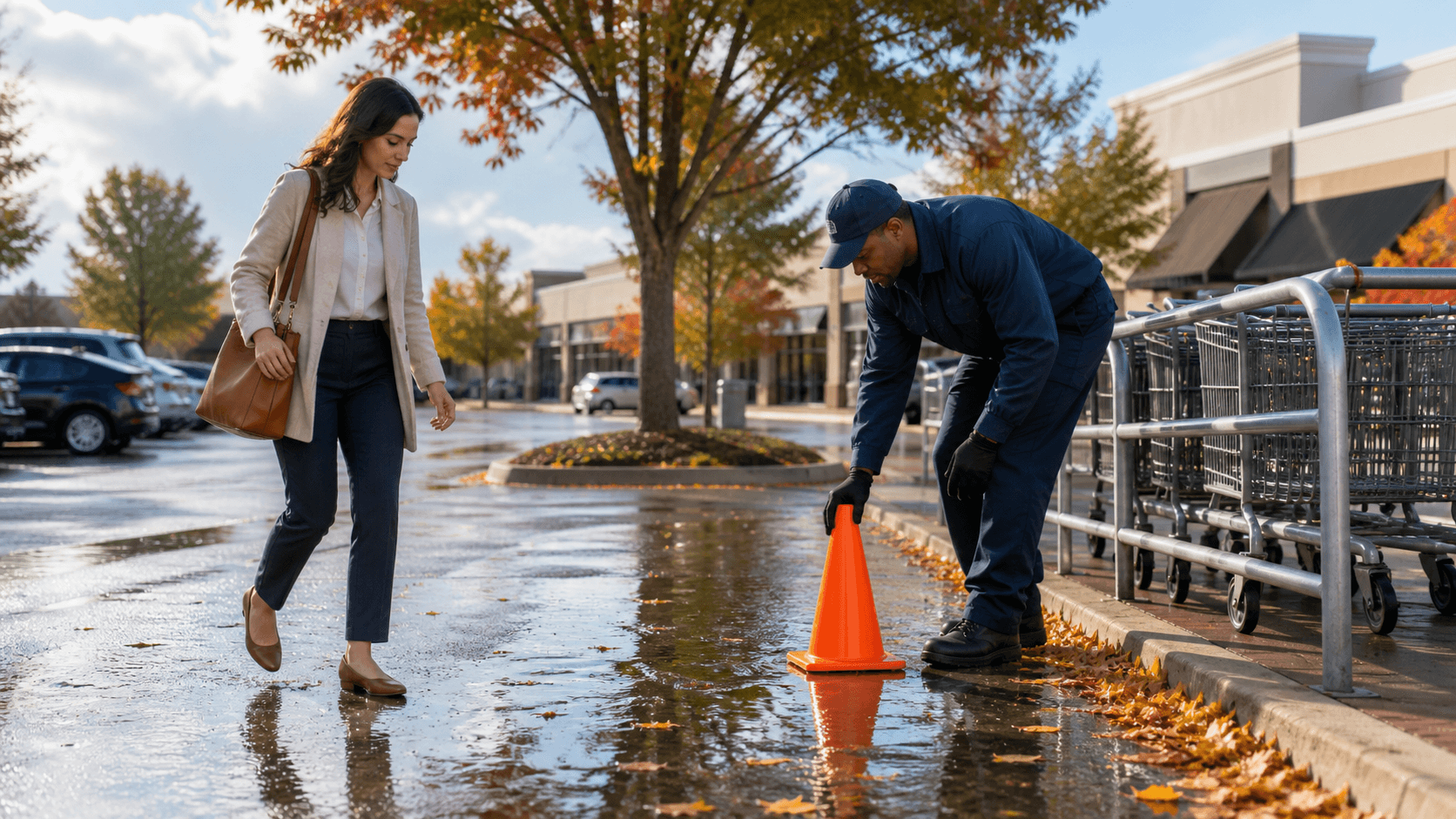 Seasonal Slip-and-Fall Hazards Jacksonville, NC Shoppers Overlook